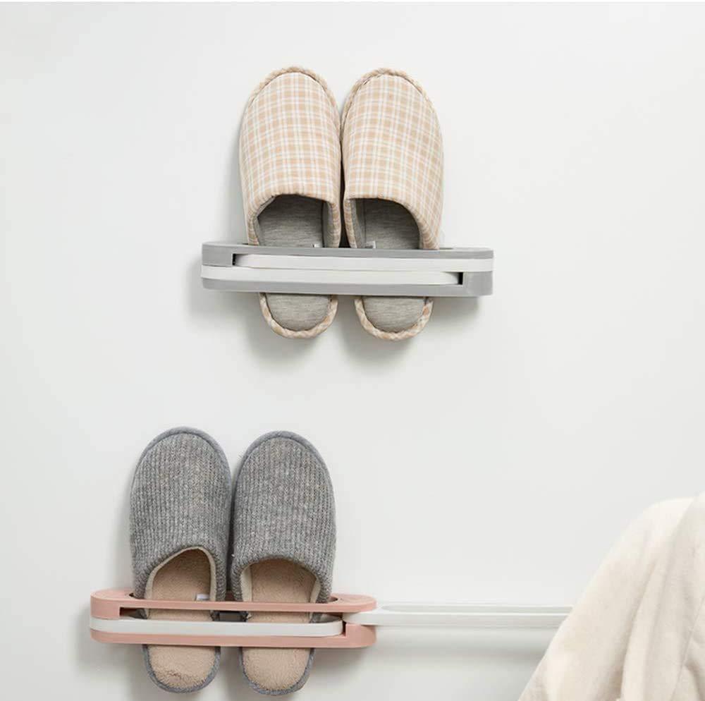 Multifunction Folding Slippers and Shoes Rack Wall Mounted Organizer for Bathroom, Bedroom, Door and Home Storage