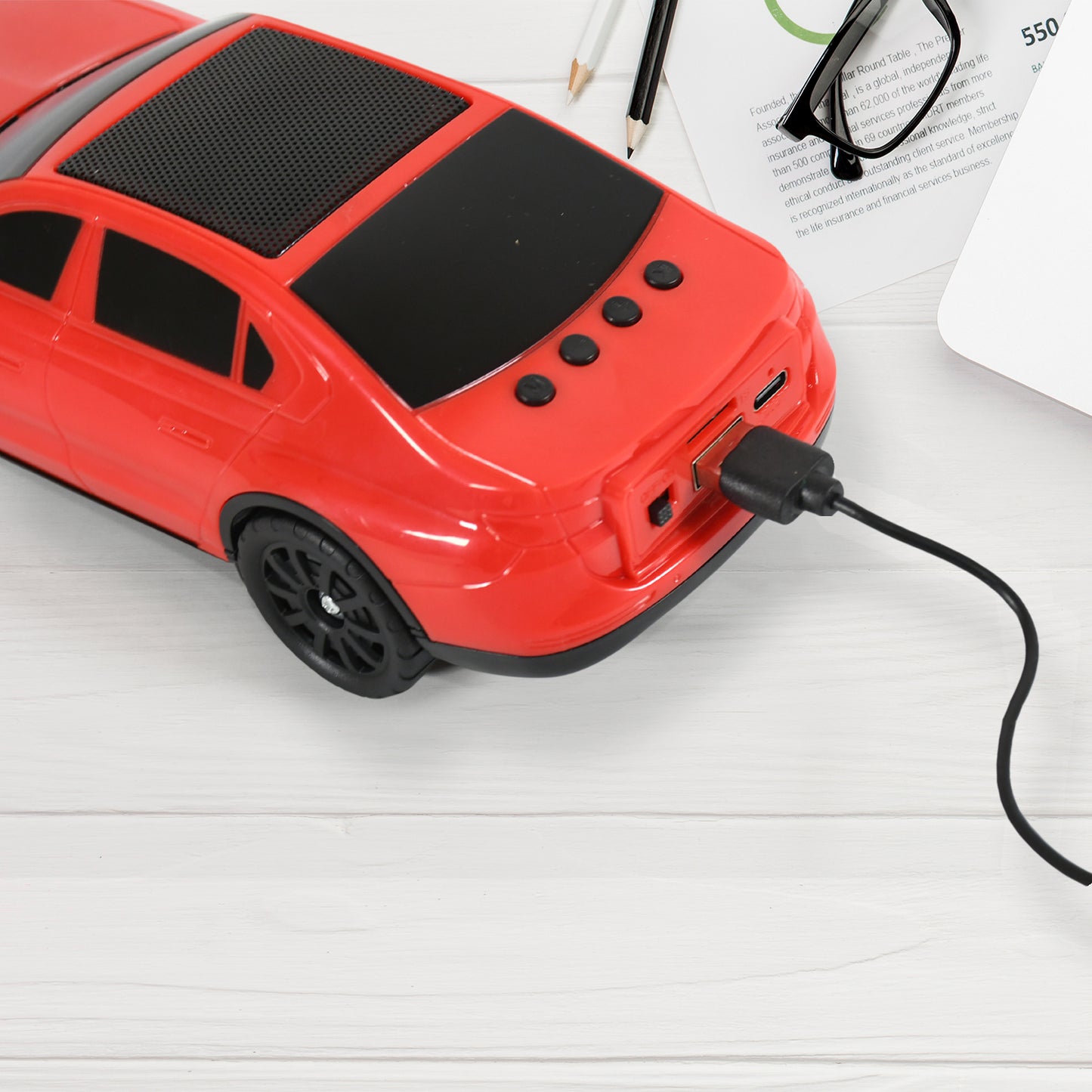 Wireless Bluetooth Car Shape Speaker, Portable Music Speaker with Bluetooth, TF Card, USB and FM Radio Support (1 Pc)