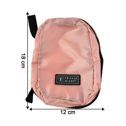 Premium Travel Mate Hanging Toiletry Bag Organizer – Waterproof Foldable Multi-Layer Travel Pouch with Hook for Makeup, Toiletries, Shaving Kit & Personal Essentials (1 Pc)