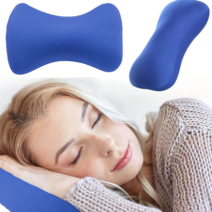 Microbead Roll Neck Pillow – Soft Bone Shape Travel Pillow for Head, Neck and Lumbar Support for Car, Office and Home