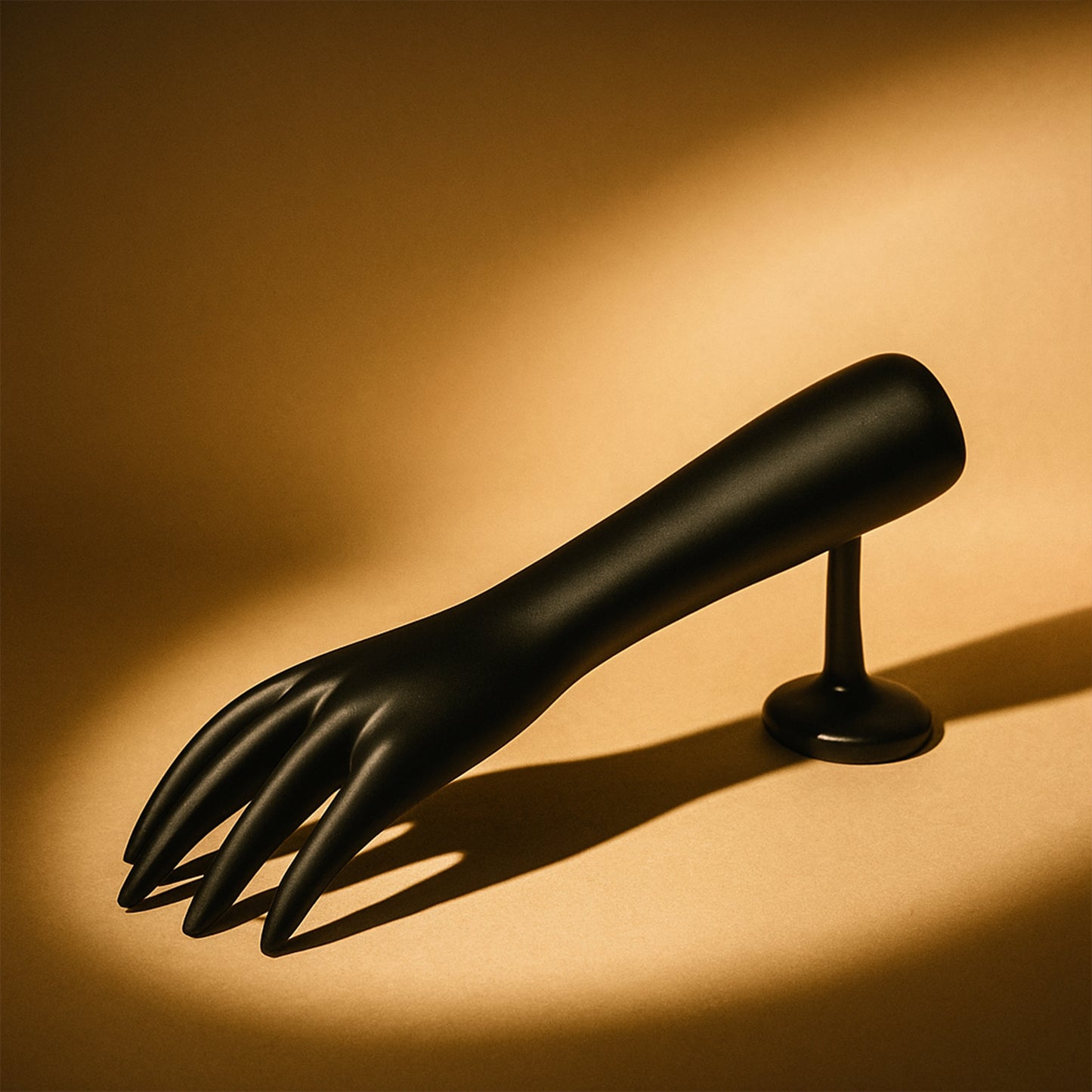 Elegant Black Hand-Shaped Jewelry Display Stand for Rings, Bracelets, Watches &; Accessories (1 Pc)