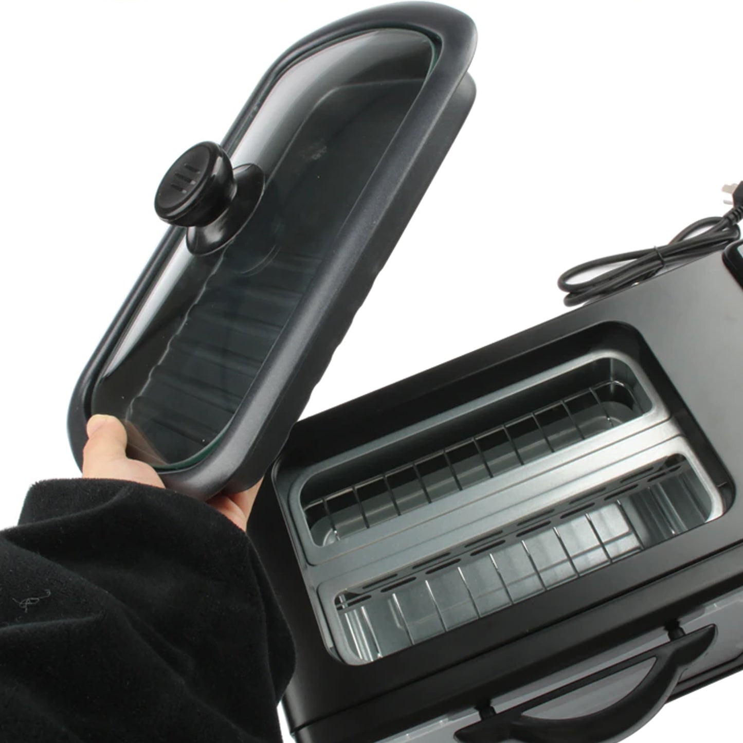 3-in-1 Breakfast Maker with Toaster Oven, Grill Pan and Coffee Maker – Portable All-in-One Breakfast Station for Quick Morning Meals