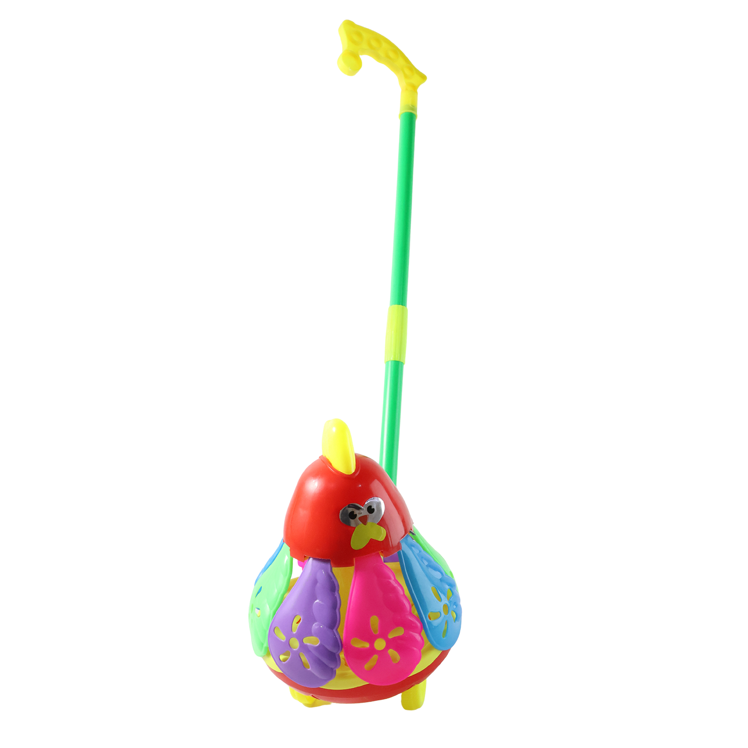 Carnival Chicken Toy for Kids, Colorful Fun Push Toy with Rolling Sound, Perfect for Toddlers, Interactive Play, and Early Motor Skill Development – 1 Pc