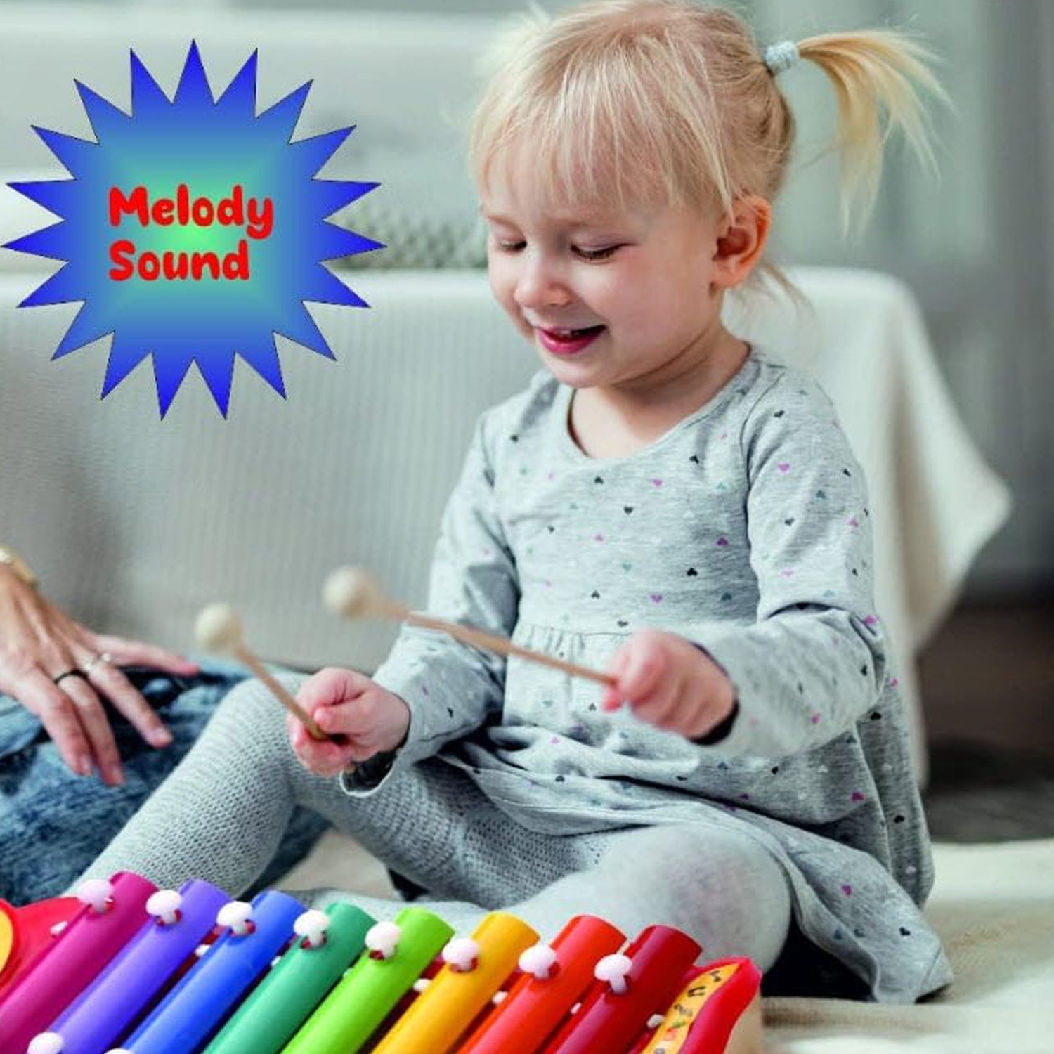 Colorful Kids Musical Xylophone Toy with Dual Mallets | Sound Recognition & Creative Play – Handheld Educational Musical Toy for Children