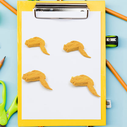 Chicken Wings and Chicken Legs Shape Eraser Set – Cute Novelty Pencil Erasers for School, Office and Party Favors (Pack of 8)
