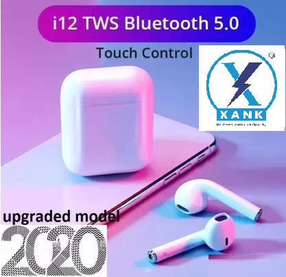 XANK TWS i12 Bluetooth Earphones  (White, True Wireless)
