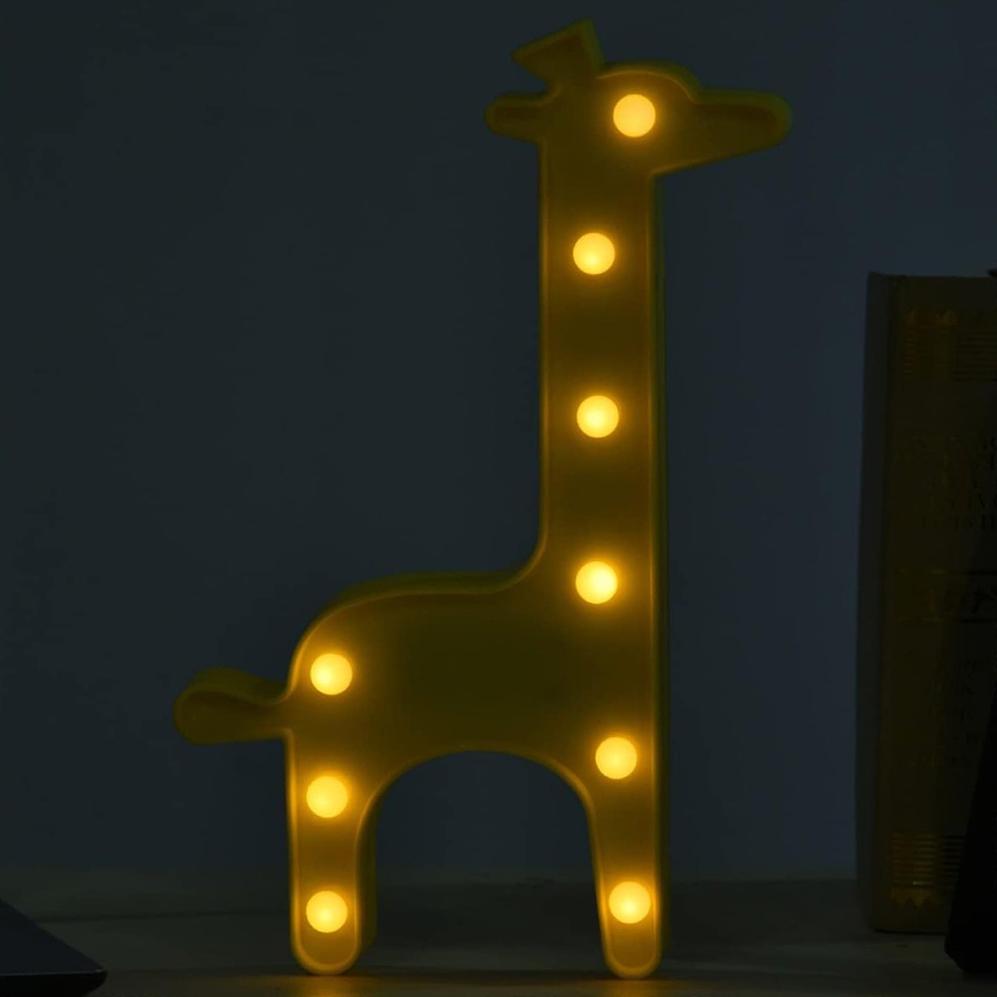 Giraffe Shape LED Decorative Night Light Battery Operated Marquee Lamp for Kids Room Bedroom Party Home Decoration Wall and Table Decor