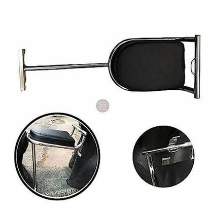 Portable Baby Seat for Scooters – Premium Leather & Metal Safety Seat with Side Footrest Guard