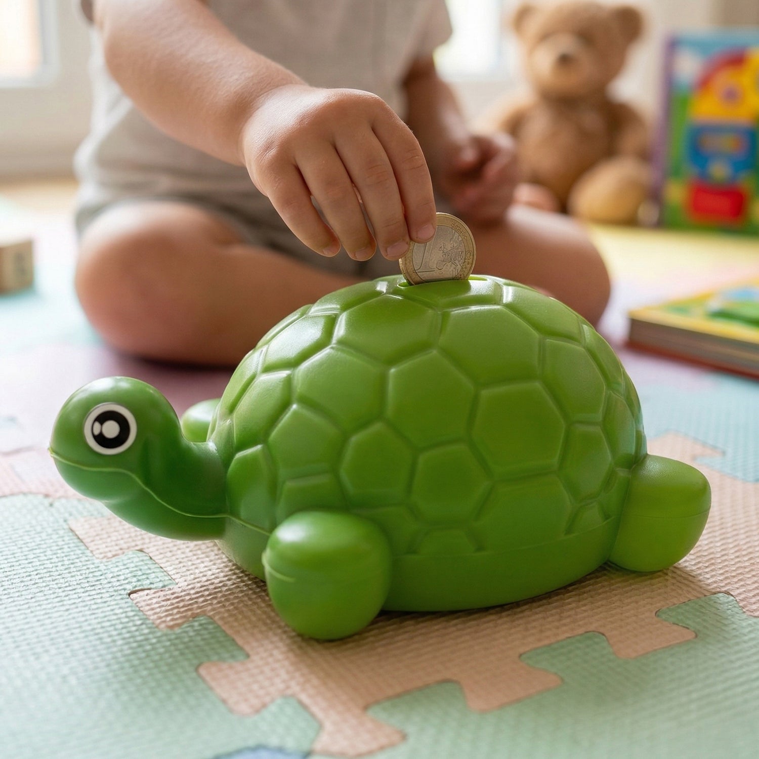 Small Tortoise Shape Money Bank Coin Saving Box Cute Turtle Piggy Bank for Kids Coin Storage Tabletop Decorative Savings Box (1 Pc)