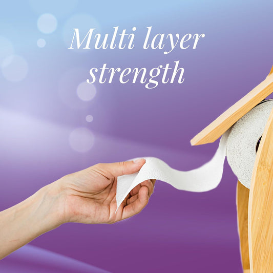 Toilet Tissue Rolls - Soft Embossed Bathroom Tissue - 220 Sheets x 10 Rolls