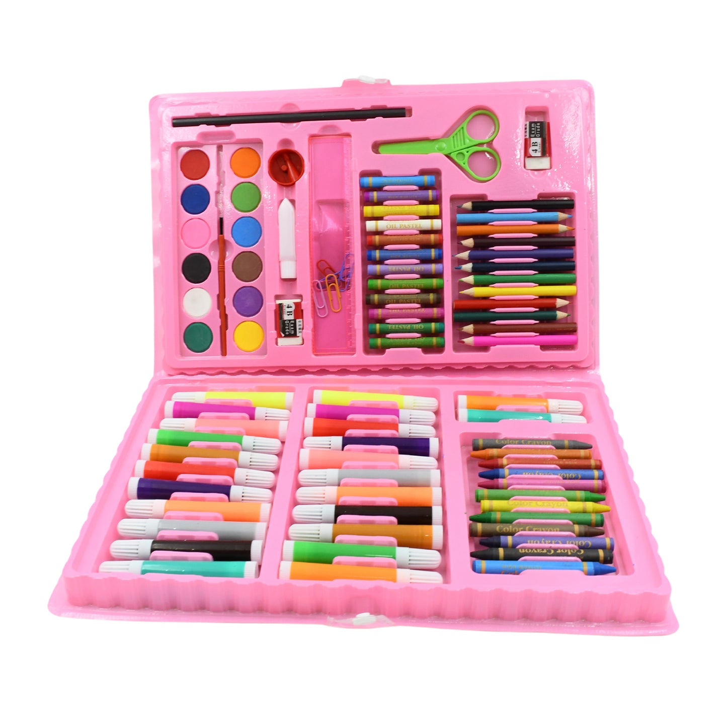 86 Pieces Kids Art Set Drawing and Coloring Kit – Portable Painting Supplies with Crayons, Color Pencils, Watercolors, Markers and Carry Case – Mix Colors