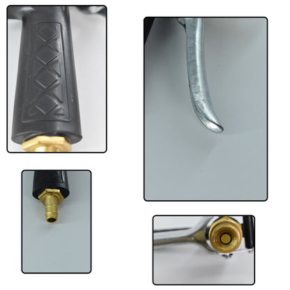 Gold Plated Metal Trigger Hose Nozzle Spray Gun with Adjustable Water Flow and Lock Pin for Garden, Car Washing and Cleaning