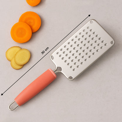 Supermom Stainless Steel Multipurpose Vegetable and Cheese Grater with Soft Grip Handle Heavy Duty Kitchen Hand Grater