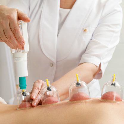Vacuum Cupping Therapy Set 6 Cups with Hand Vacuum Pump for Body Massage, Muscle Relaxation, Deep Tissue Therapy and Home Wellness (6 Pc Set)