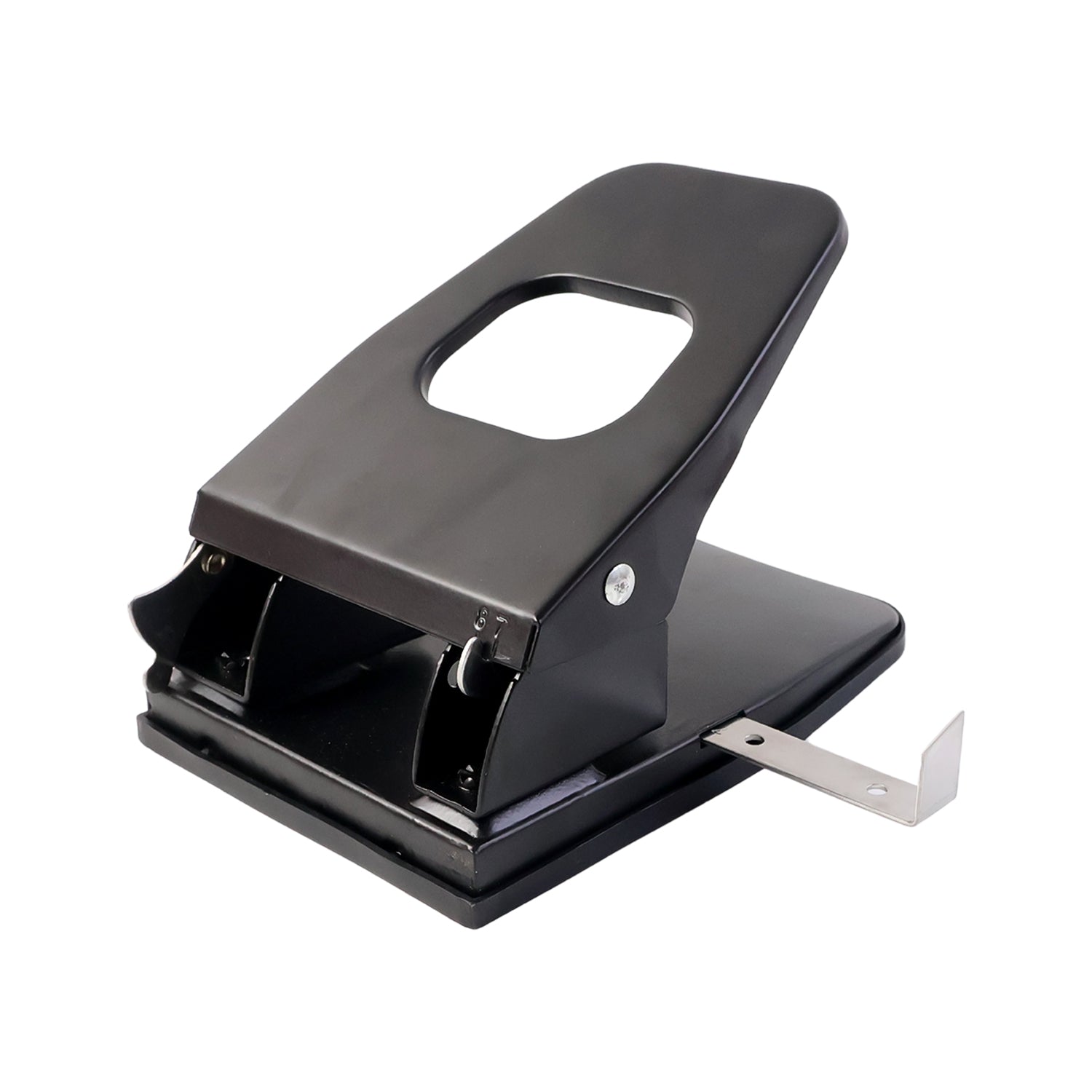 Heavy Duty Metal 2 Hole Paper Punch Machine Adjustable Office File Hole Puncher with Precision Alignment Ruler Large Capacity Up to 30 Sheets for School Home and Office Use (1 Pc)