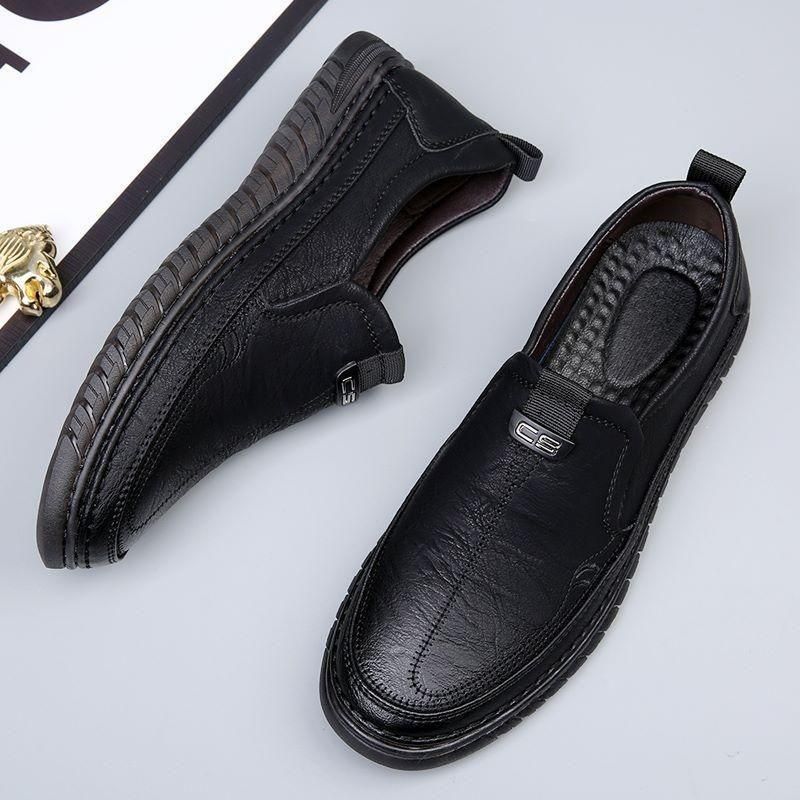 Men’s Casual Synthetic Loafers | Lightweight Black Slip-On Shoes with TPR Inner Sole | Stylish & Comfortable Daily Wear Footwear for Men