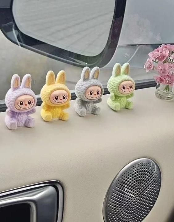 Trendy Labubu Mini Car Dashboard (Pack of 4)