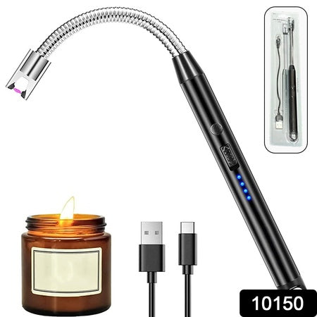 Long Flexible USB Rechargeable Electric Arc Lighter - Windproof, Flameless Plasma