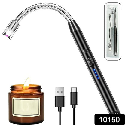 Long Flexible USB Rechargeable Electric Arc Lighter - Windproof, Flameless Plasma