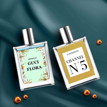 Inspired By Gucci Flora & Chanel N5 Eau De Parfum | Pack of 2 × 50ML