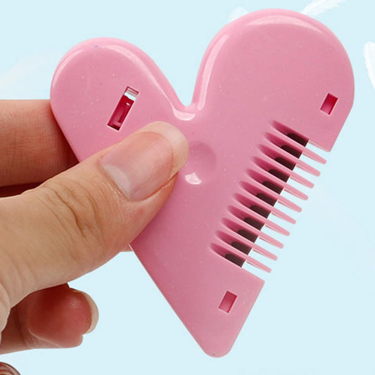 Heart Shape Hair Thinning Scissors for Kids and Adults Double Edge Stainless Steel Hair Cutting Scissors Lightweight Portable Hair Trimming Tool (1 Pc)