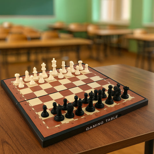 Premium Portable Chess Set Plastic Chess Pieces – Travel-Friendly, Foldable, Waterproof Board for Kids, Adults, Beginners, Outdoor and Indoor Play, Tournament Practice (1 Set)
