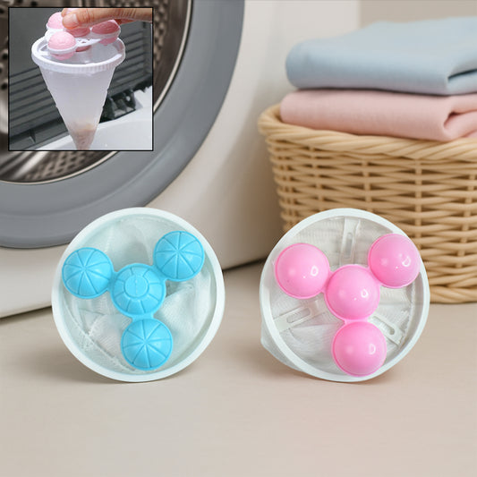 12604 Laundry Ball Floating Pet Fur Lint Hair Catcher Household Reusable Washing Machine Floating Lint Mesh Bag Hair Filter Net Pouch Washing Lint Hair Remover Net Mesh Bag Dryer (1 Pc)