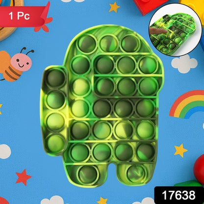 Premium Silicone Pop It Fidget Toy Reusable Sensory Bubble Popper Stress Relief Toy for Kids and Adults (1 Pc)