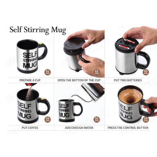 Self Stirring Mug Used In All Kinds Of Household And Official Places For Serving Drinks Coffee And Types Of Beverages Etc.