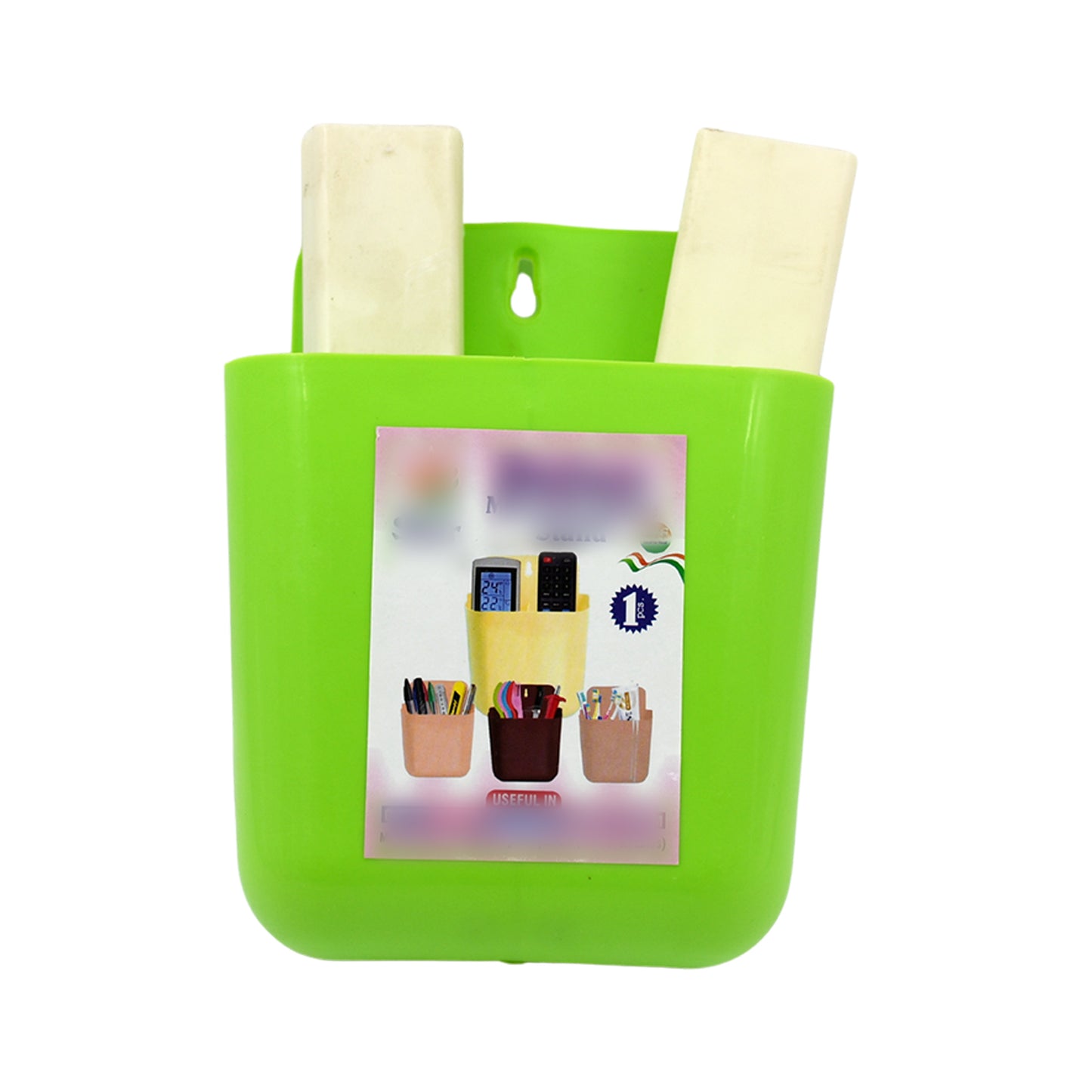 Multipurpose Wall Mounted Holder with 2 Compartments – Mobile Phone, Remote, Stationery and Bathroom Storage Organizer