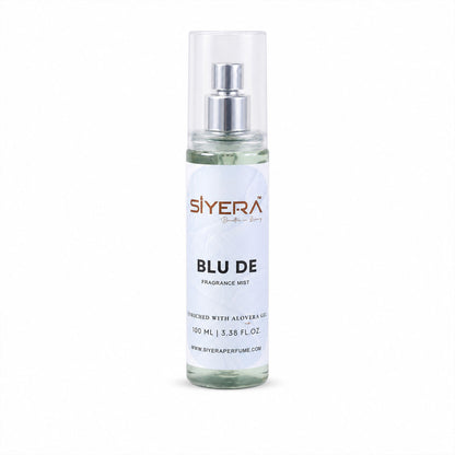 Blu De Fragrance Mist Body Spray for Men and Women, Long Lasting Aloe Vera Enriched Daily Wear Body Mist, 100 ml