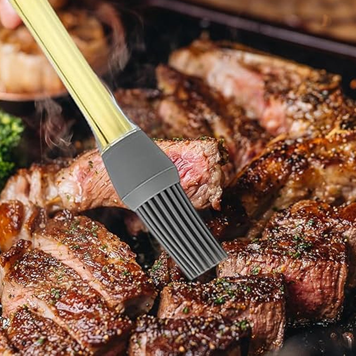 Silicone Oil Brush with Liquid Storage Tube | Pastry & Cooking Brush for BBQ, Baking &amp; Tandoor (1 Pc)