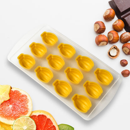 Silicone Multi Shape Ice Cube Tray Mold, Creative Fruit Shape Ice Tray for Freezer, Flexible Silicone Mold for Ice Cubes, Chocolate, Jelly, Candy and Baking (1 Pc)