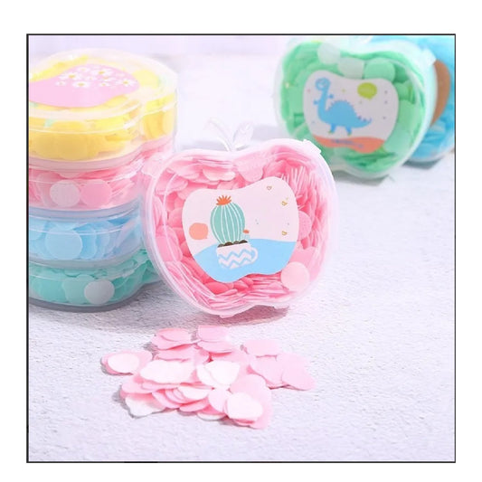 Apple Design Soft Paper Soap – Portable Disposable Soap Flakes for Hand Washing, Travel, School and Daily Hygiene – Cute Apple Shape Soap Paper (1 Pc)