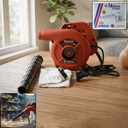 Akshar AI40 HNL 650W Electric Air Blower with Suction Heavy Duty High Speed Dust Cleaning Machine for Home, Workshop, Car and Industrial Use