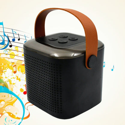 Machine with RGB Lights Memory Card Support Bluetooth Compatible Mini Karaoke Speaker with Wireless Mic for Travel TV Home Parties