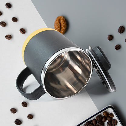 Insulated Coffee Mug With Spill-proof Lid (Approx 450ml, 1 Pc)