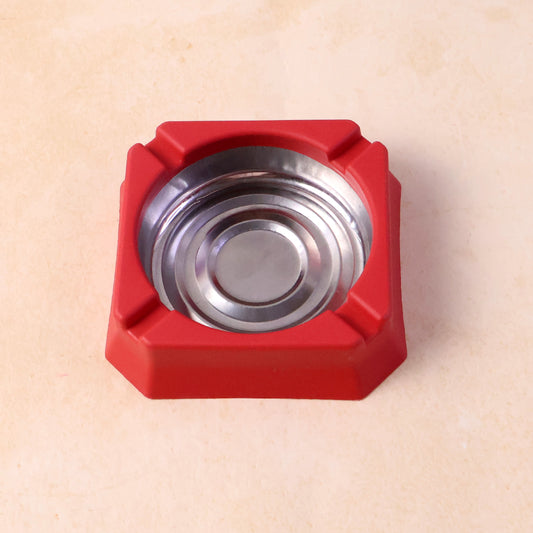 Heat-Resistant Ashtray with Stainless Steel Inner Bowl for Home, Office &amp; Tabletop Use – Durable Smoke Ash Holder with Stable Base and Easy-Clean Design