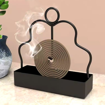 Mosquito Coil Holder Stand with Ash Catcher Tray, Hanging and Tabletop Coil Burner for Home, Bedroom, Balcony, Garden and Outdoor Use (1 Pc)