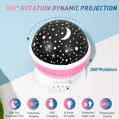 Star Master Rotating 360° Moon Night Light Lamp Projector