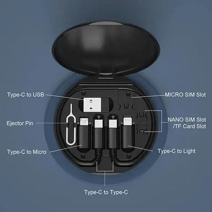 Fast Charging Travel Cable Set – All-in-One Compact Power Solution