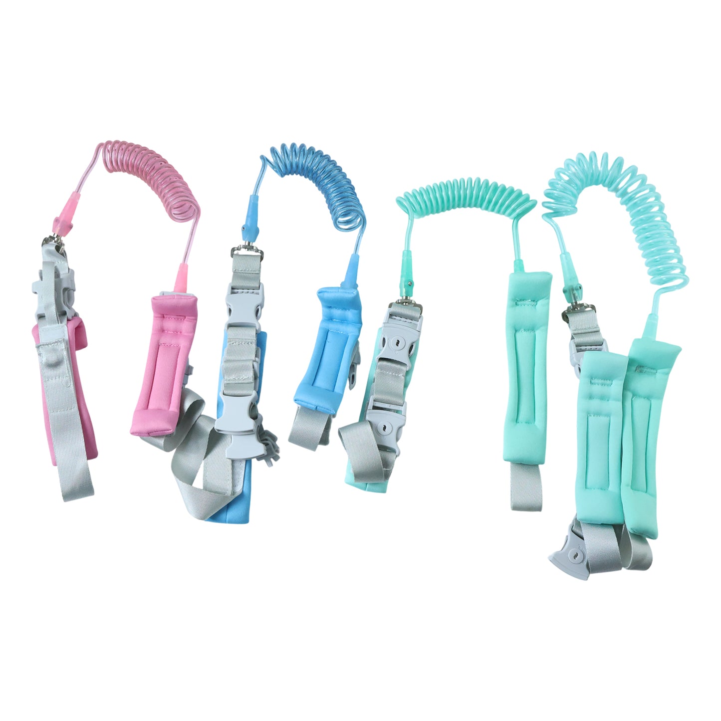 Mix Design Baby Safety Walking Leash with Adjustable Wrist Cuff and Elastic Anti-Lost Coil Strap for Toddlers and Kids – Child Safety Wrist Link for Outdoor Walking, Parks, Malls and Crowded Areas (1 Pc)