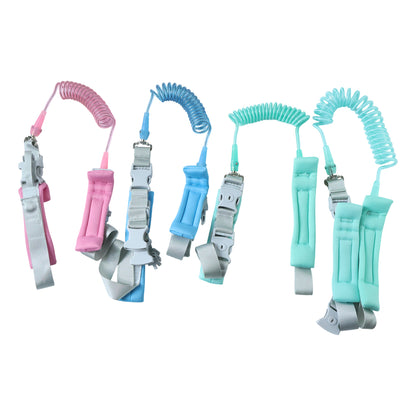Mix Design Baby Safety Walking Leash with Adjustable Wrist Cuff and Elastic Anti-Lost Coil Strap for Toddlers and Kids – Child Safety Wrist Link for Outdoor Walking, Parks, Malls and Crowded Areas (1 Pc)