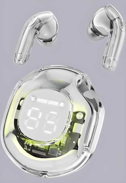 Ultrapods Pro 2 Wireless Earphones – Bluetooth 5.3 Earbuds with LED Power Display (White)