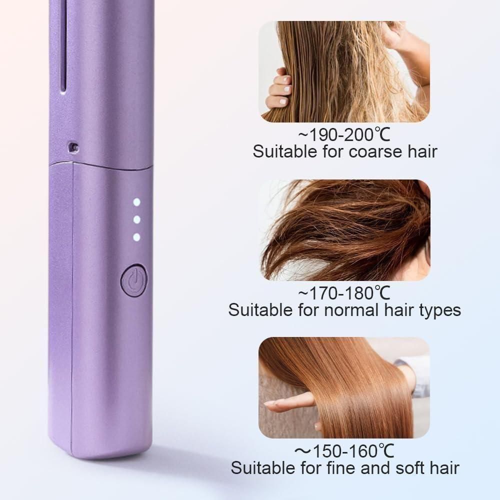 Meneflix Portable Hair Straightener Cordless Rechargeable