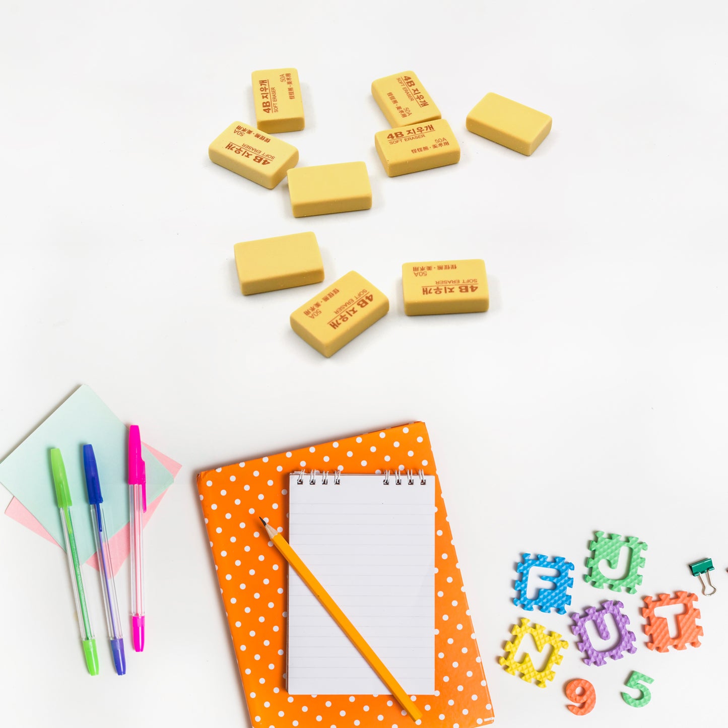 Professional 4B Soft Pencil Eraser Pack of 60 – High-Quality Drawing and Sketch Erasers for School, Office and Art