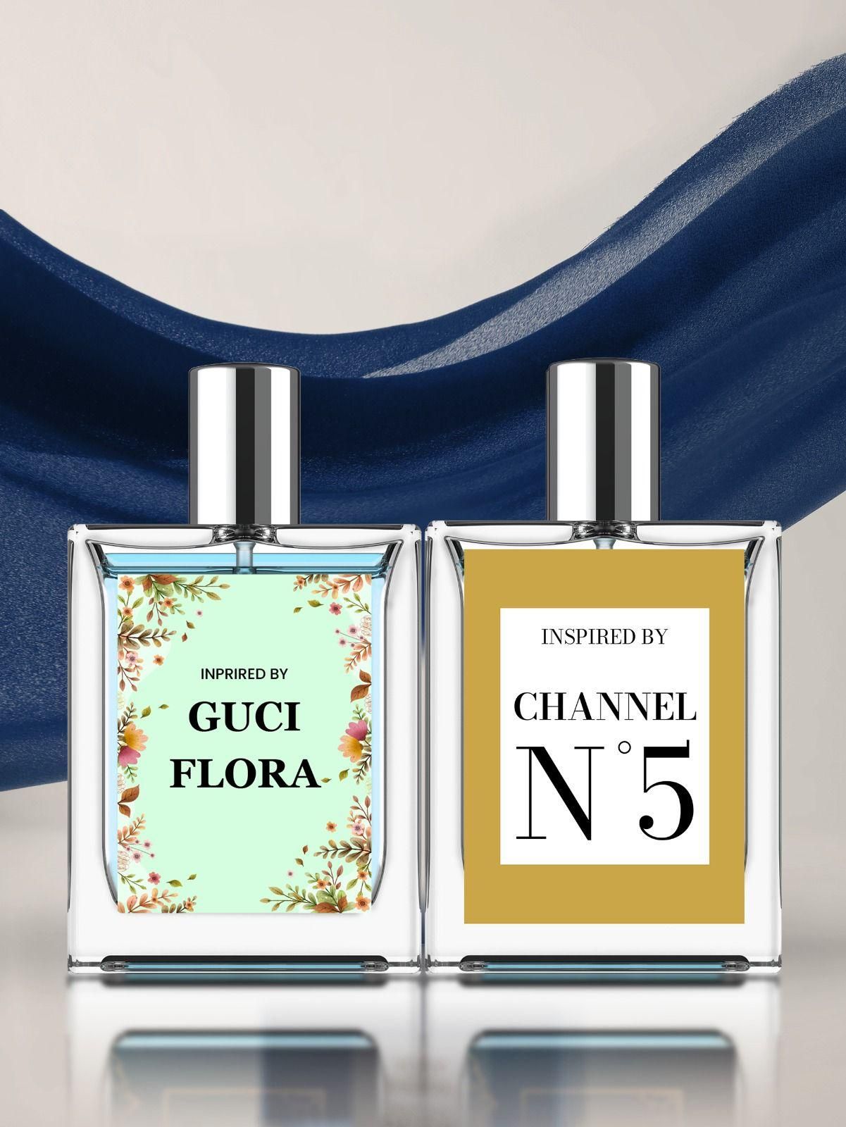 Inspired By Gucci Flora & Chanel N5 Eau De Parfum | Pack of 2 × 50ML