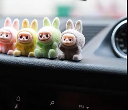 Trendy Labubu Mini Car Dashboard - Pack of 4