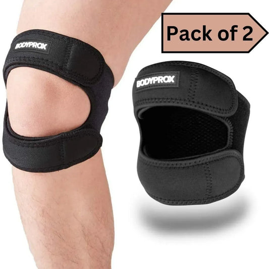 Knee Pain Relief Adjustable Neoprene Knee Strap, Patella Support Pack of 2