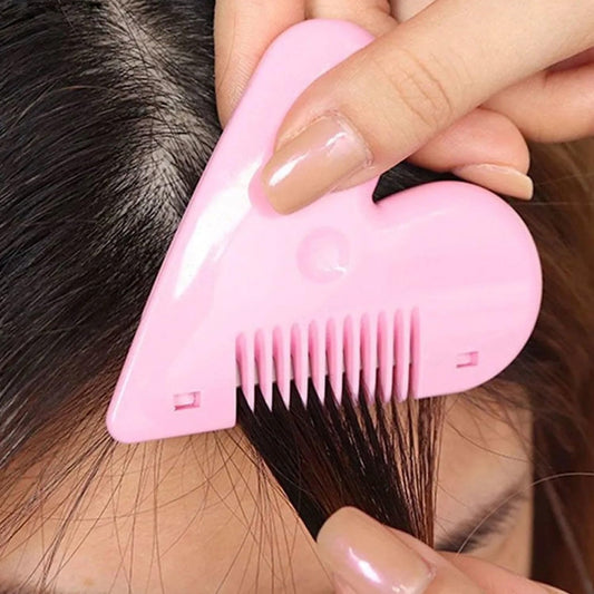 Heart Shape Hair Thinning Scissors for Kids and Adults Double Edge Stainless Steel Hair Cutting Scissors Lightweight Portable Hair Trimming Tool with Card Packing (1 Pc)